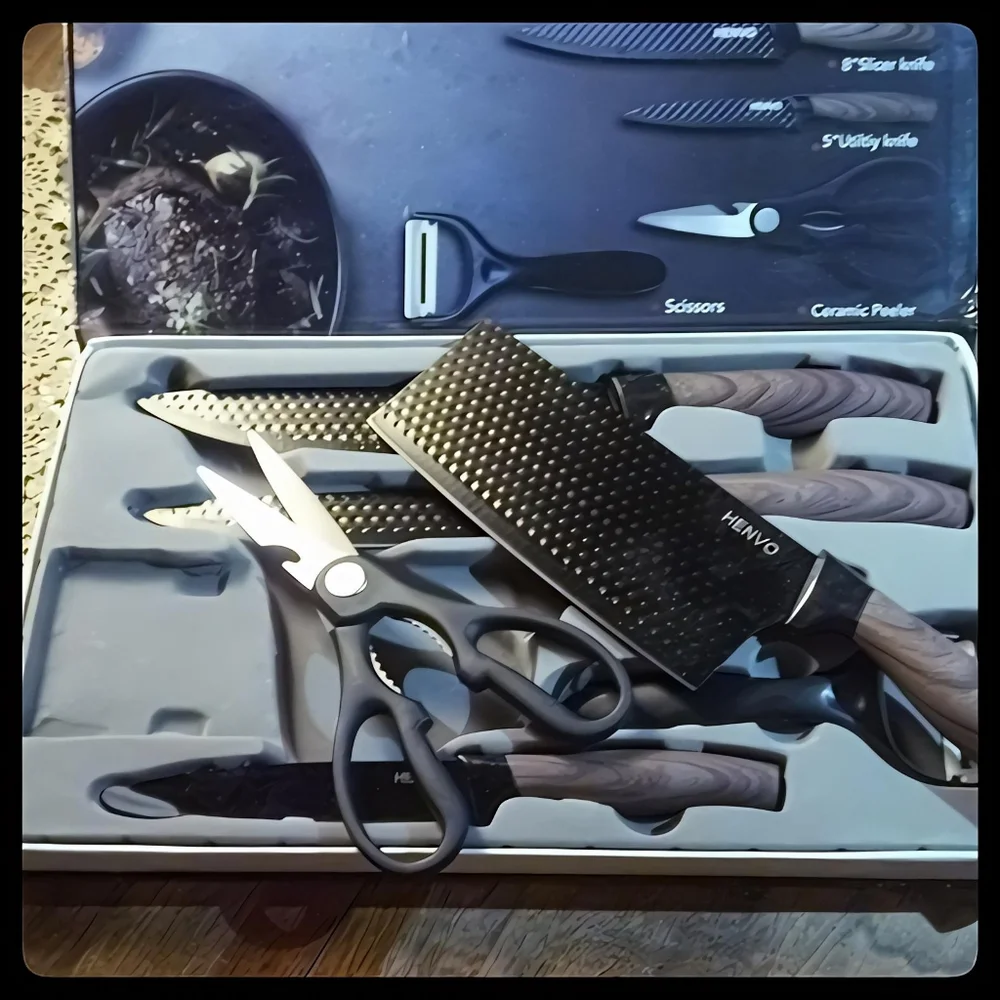 🆕6 PC KITCHEN KNIFE SET, CHEF'S SPECIAL,STAINLESS STEEL CUTLERY COLLECTION